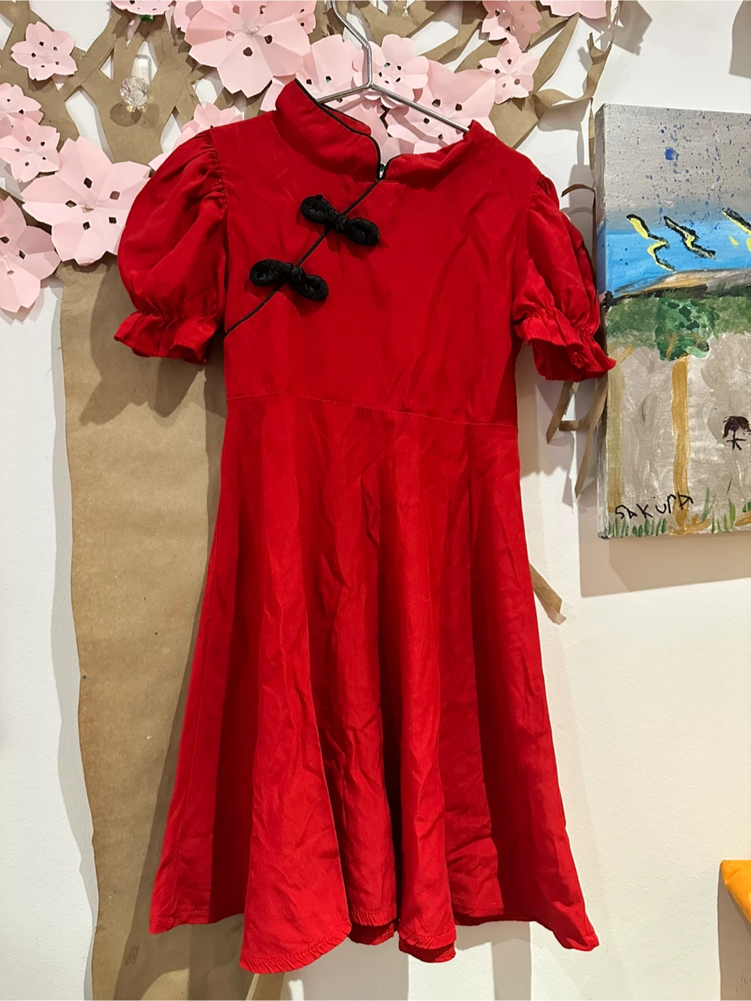 Red Cheongsam Dress size 7/8