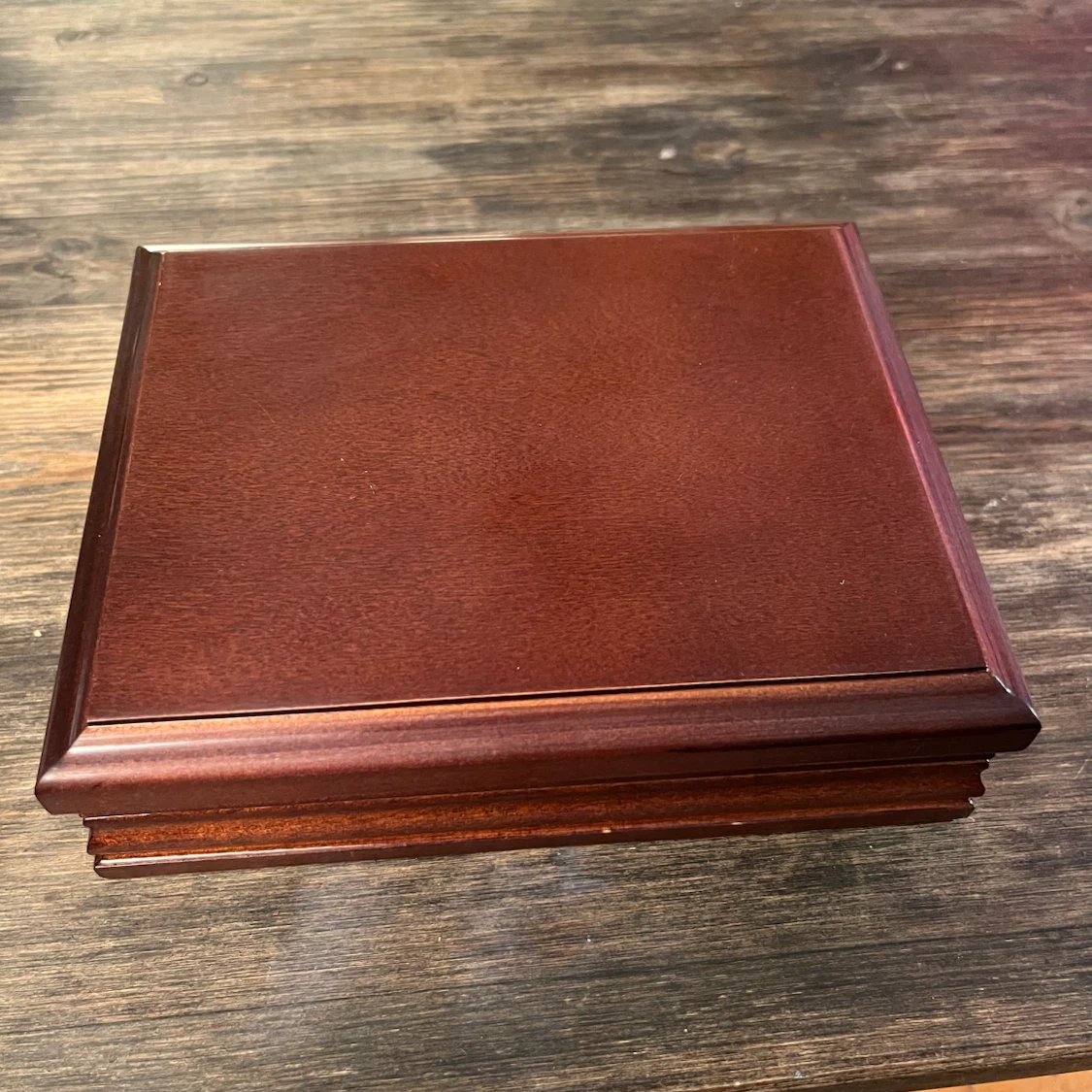 Wooden playing card box