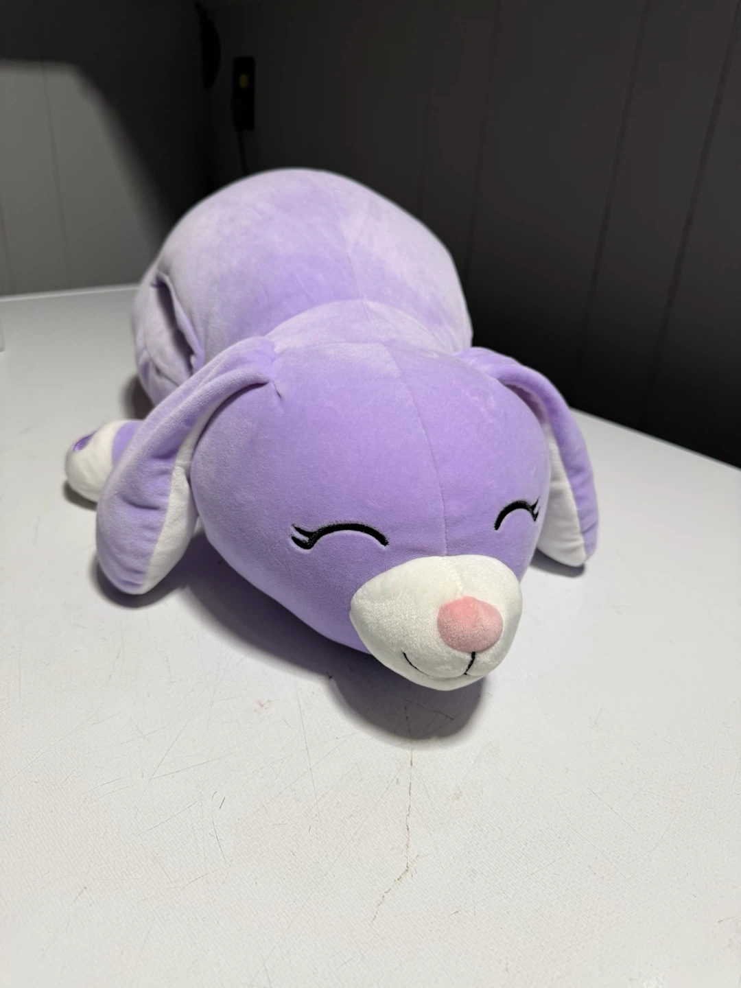 Squishmallows HugMees Bubbles Purple Bunny Plush – Large