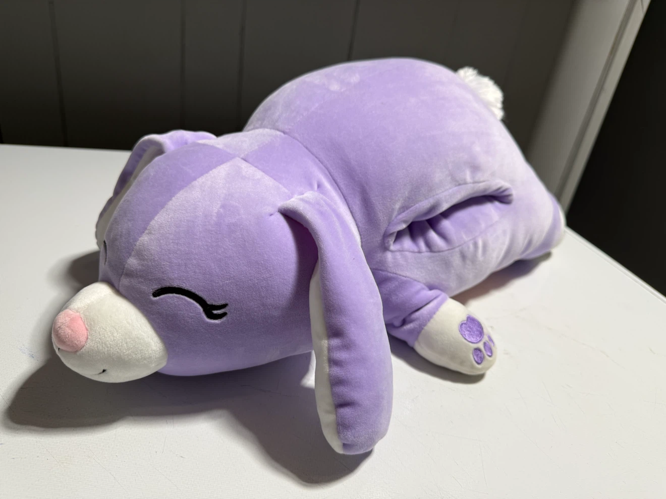 Squishmallows HugMees Bubbles Purple Bunny Plush – Large - photo 2