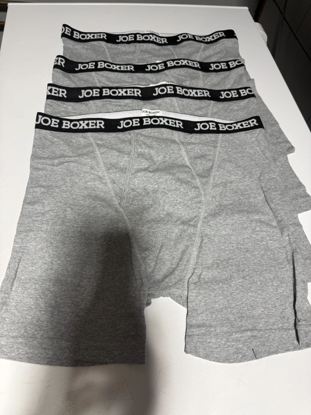 NEW Joe Boxer Men’s Boxer Briefs 4-Pack XXL 100% Cotton Gray