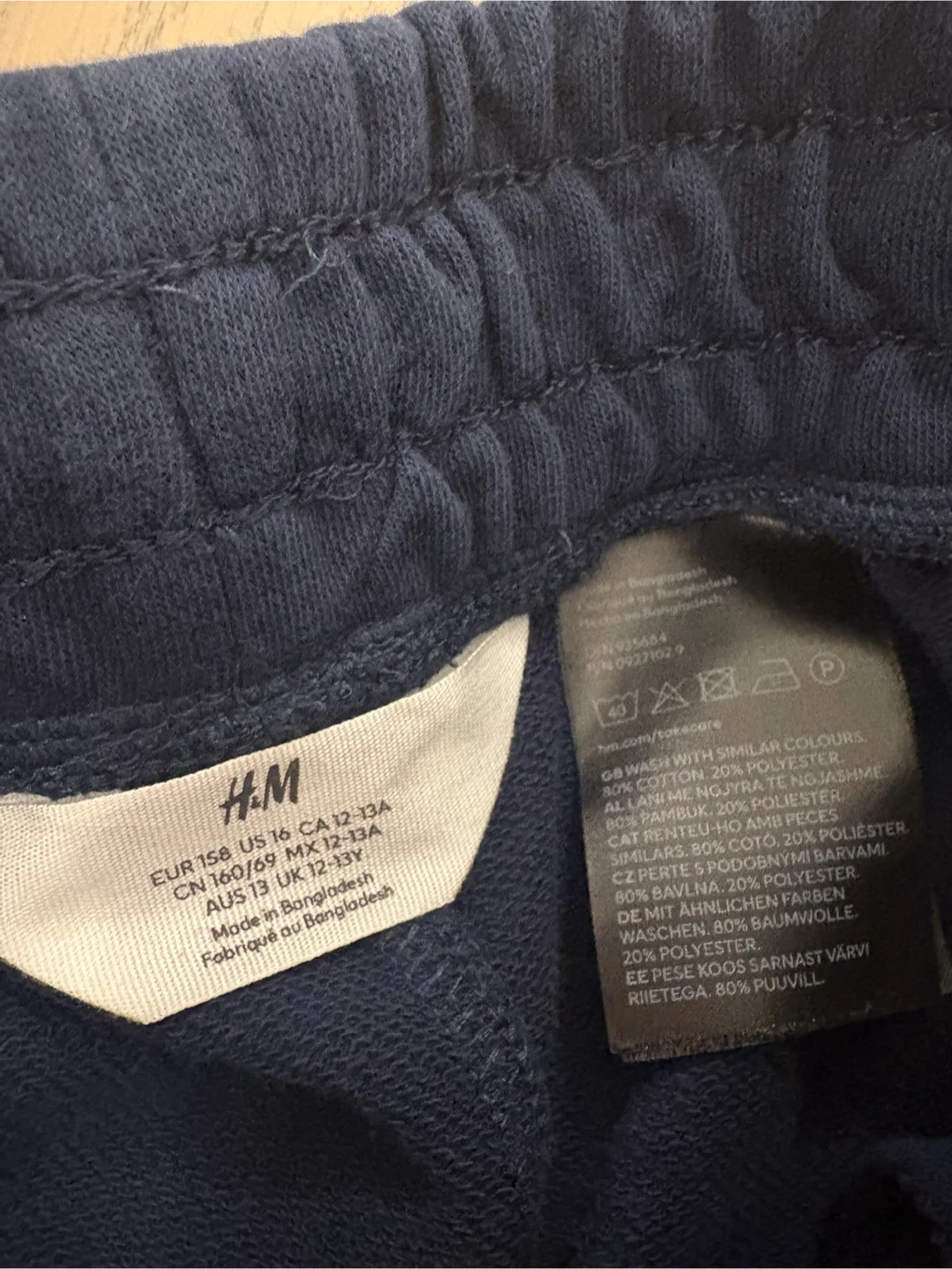 H&M Navy Blue Sweat Shorts - US 16 (12-13 year old) - photo 3