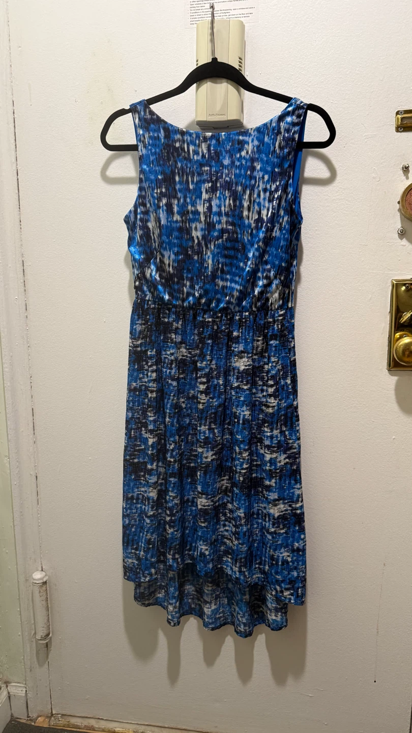 Ann Taylor Blue Print Sleeveless Dress Size 6