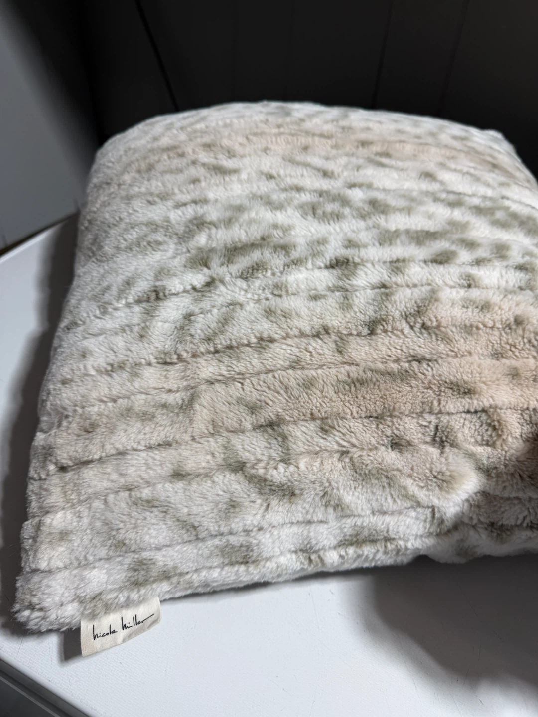 Nicole Miller Faux Fur Throw Pillows w/ Removable Zipper Covers - photo 2