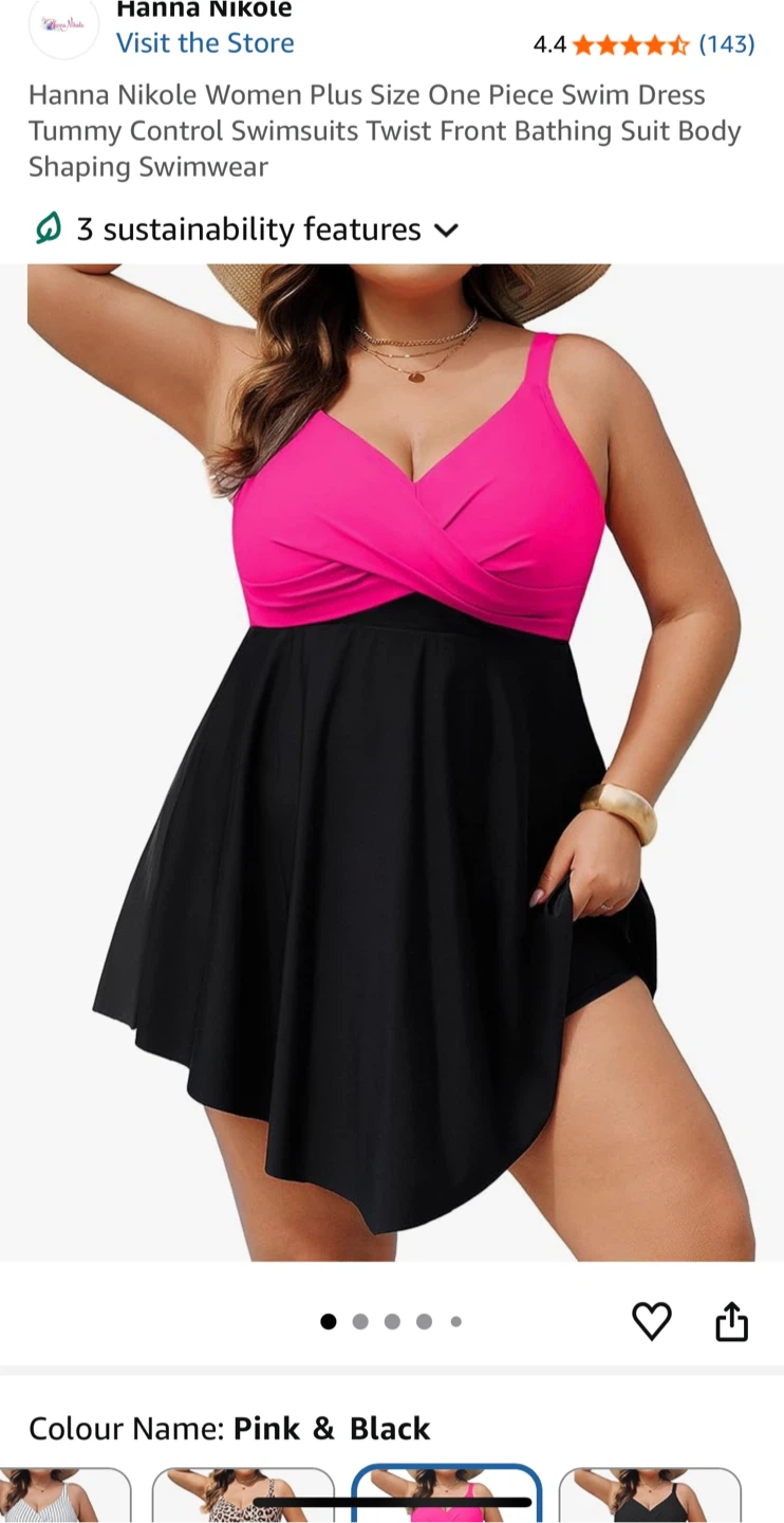 NEW Hanna Nikole Plus Size 20W Swimsuit
