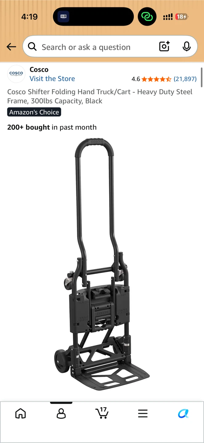 Cosco Shifter Folding Hand Truck/Cart - photo 2