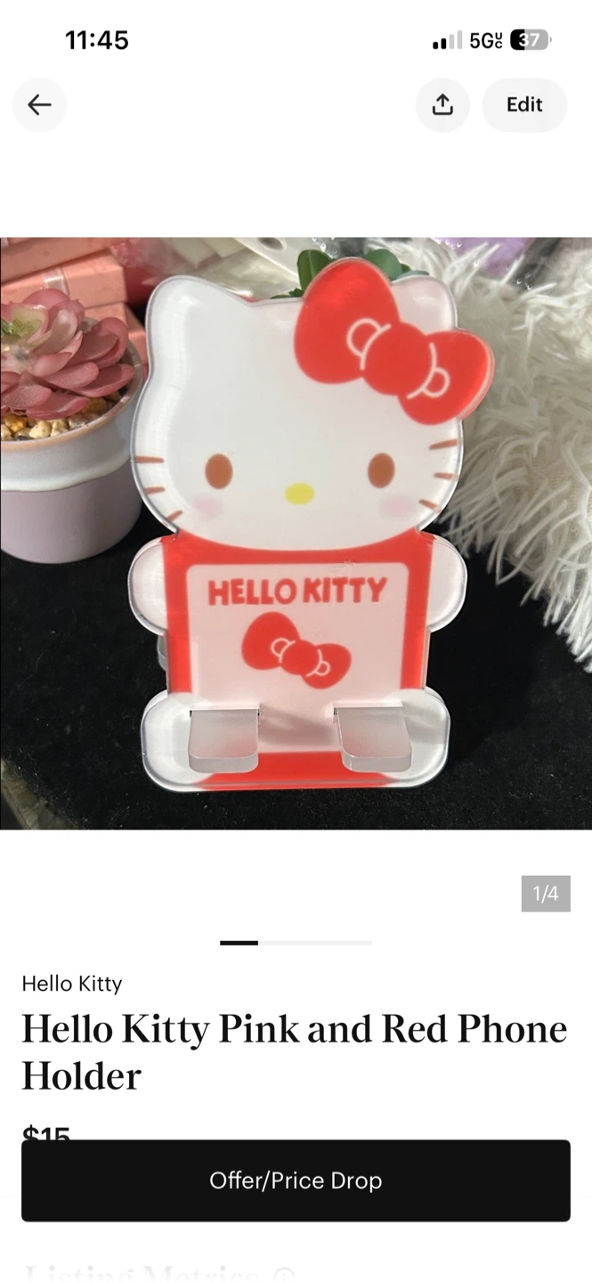 Hello Kitty Pink and Red Phone Holder