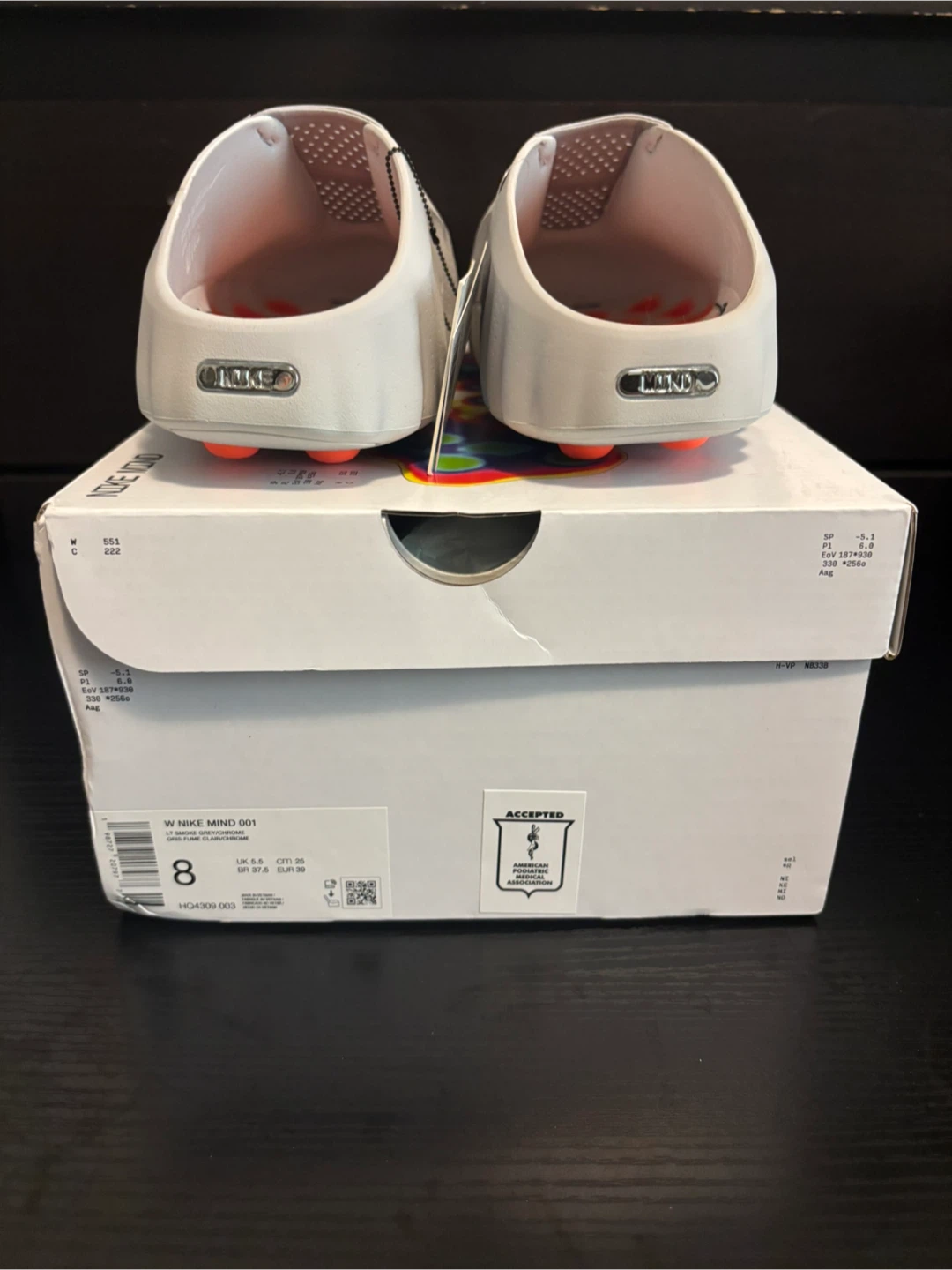 Nike Mind 001 Slide Light Smoke Grey size 8 Women’s/7 Men’s - photo 3