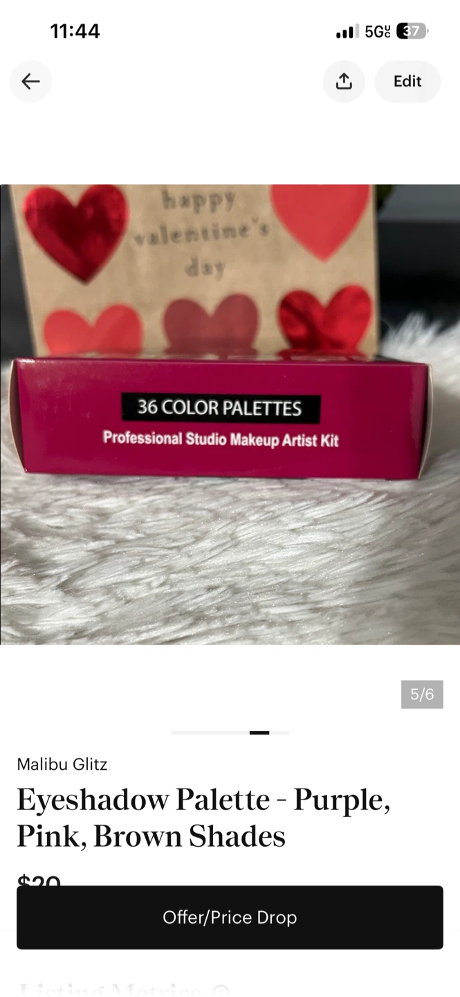 Malibu Glitz Eyeshadow Palette - Purple, Pink, Brown Shades - photo 4