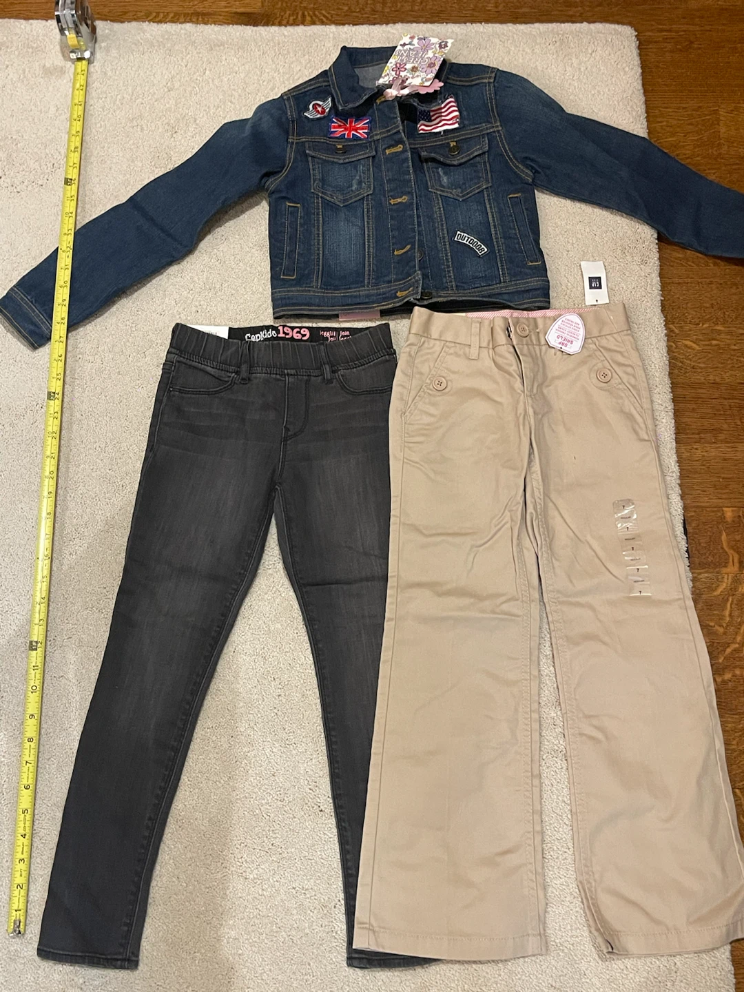 Jean Jacket, Leggings, and Pants Bundle Size 7
