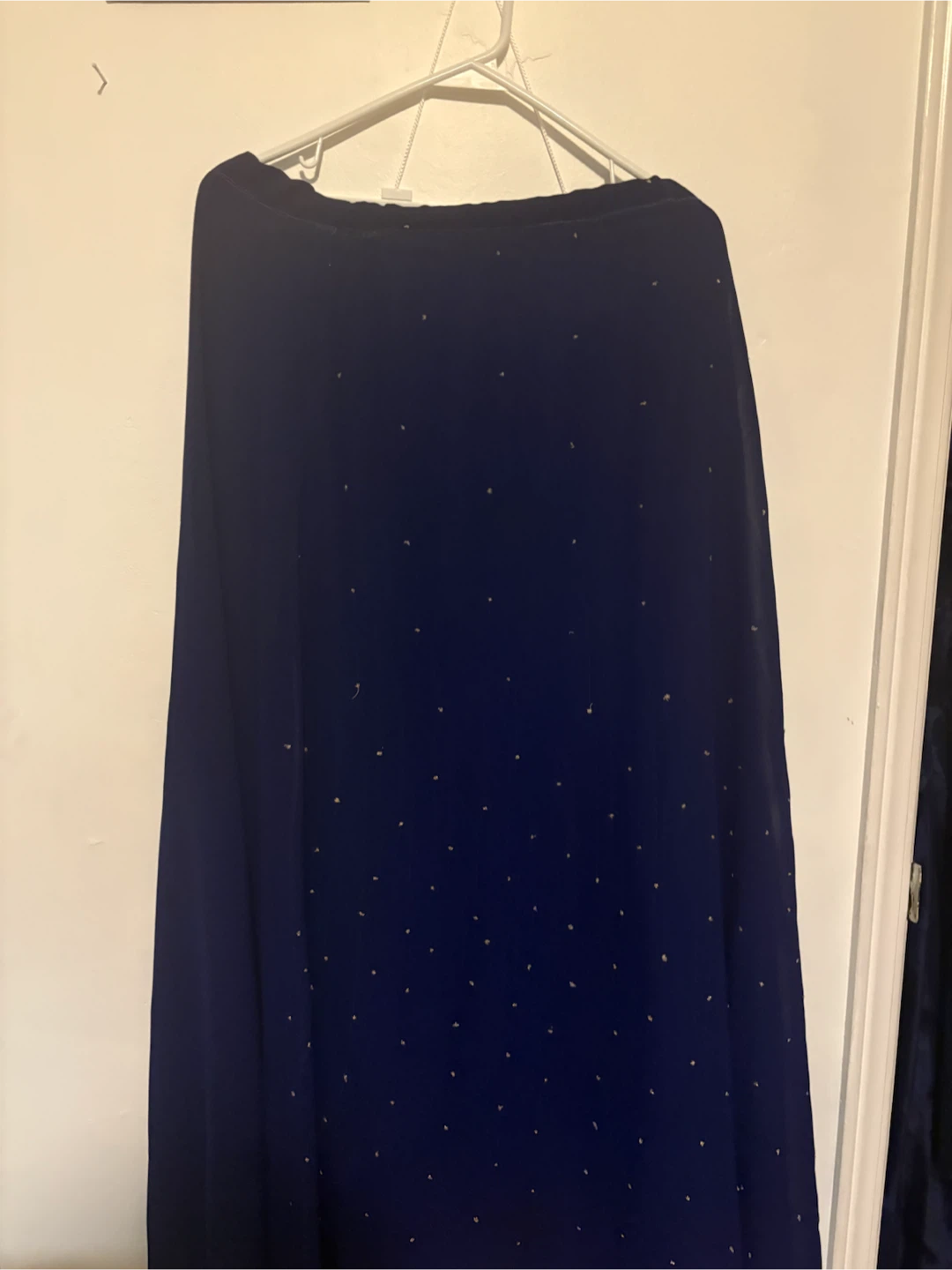 Navy Blue Embroidered Outfit with Skirt - photo 3