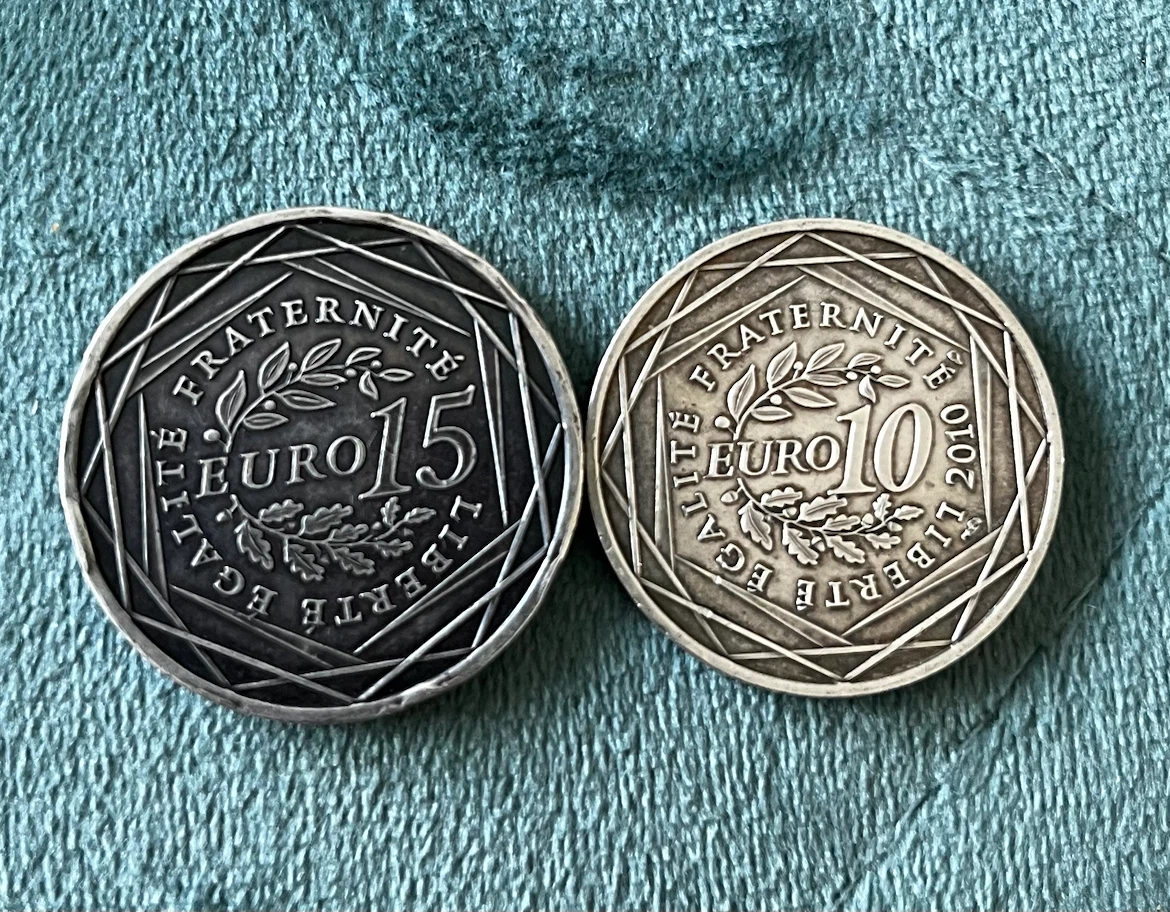 Silver coins Euro 10 and Euro 15 Coins - photo 4