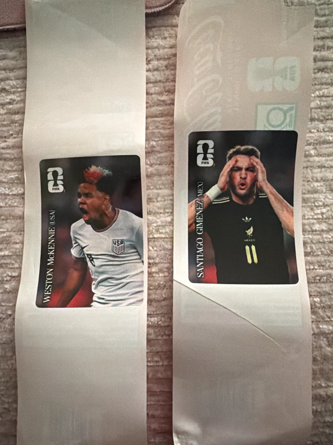 World Cup FIFA Stickers - Weston McKennie & Santiago Giménez