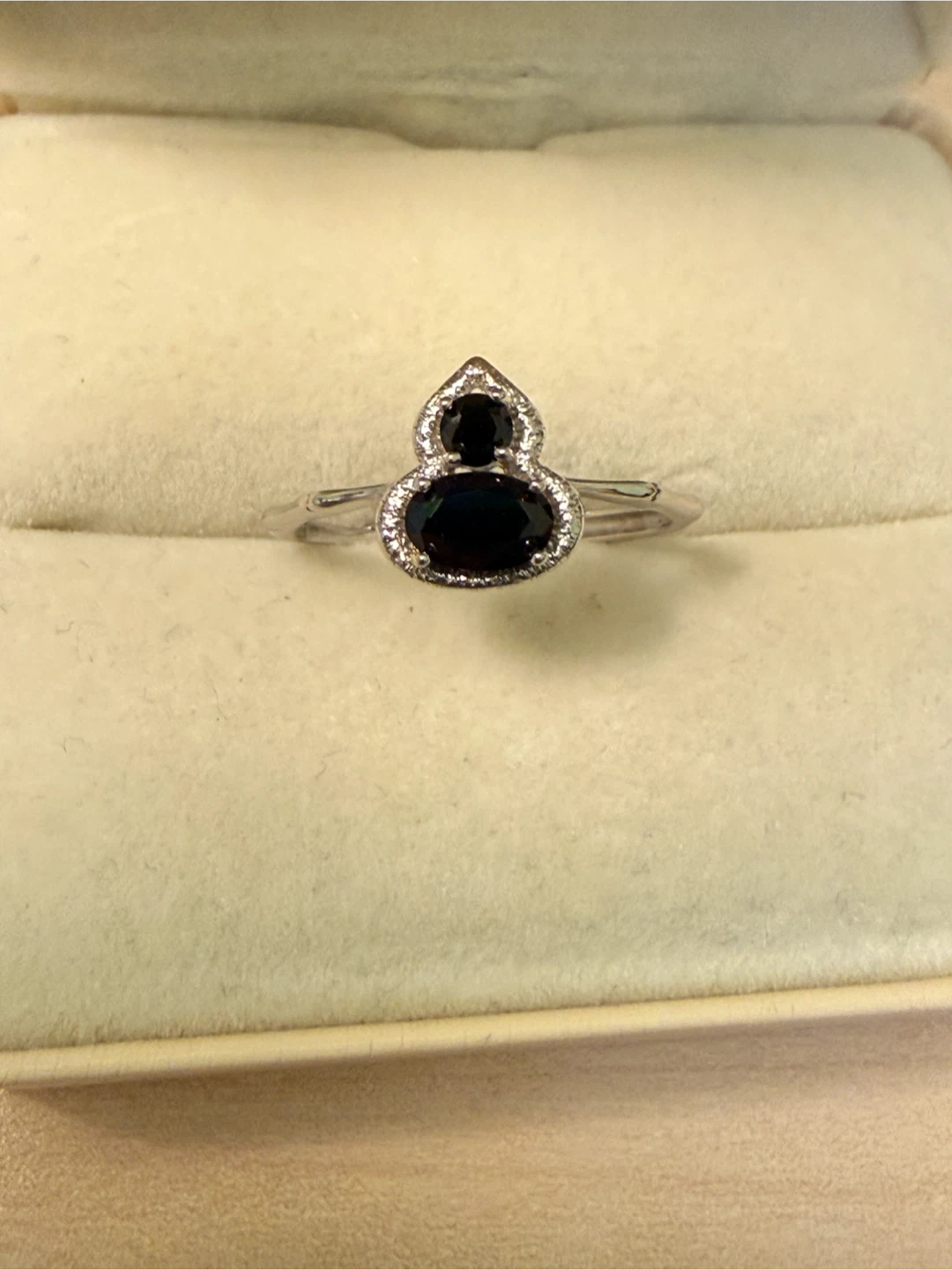 Natural Black Spinel S925 Silver Ring