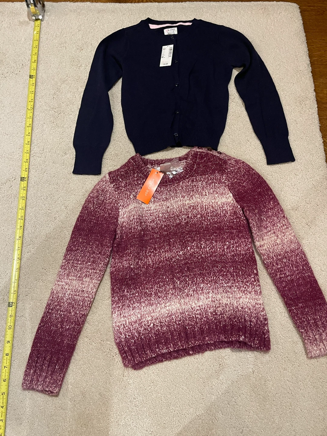 2 girls' sweaters: Joe Fresh & The Children's Place Size 8