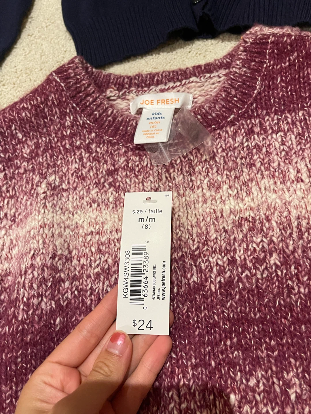 2 girls' sweaters: Joe Fresh & The Children's Place Size 8 - photo 2
