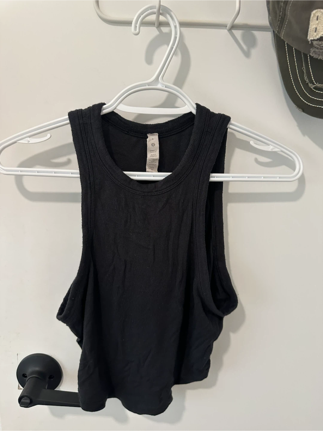 Lululemon Black Ribbed Tank Top Size 8