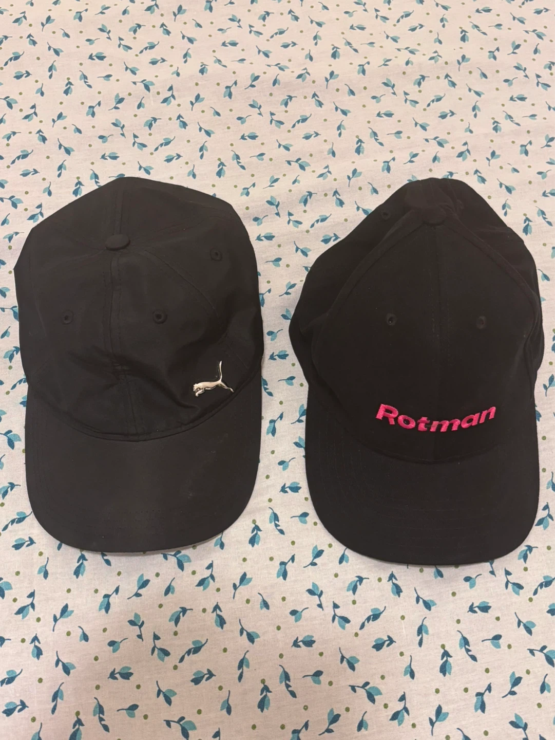 Puma and Rotman Black Baseball Caps (2) - One Size
