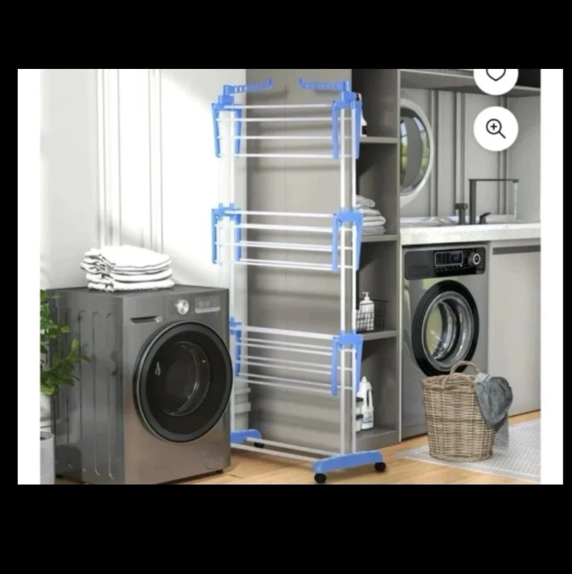 🔥🔥Branded new HomeCom 3-Tier Rolling Clothes Drying Rack