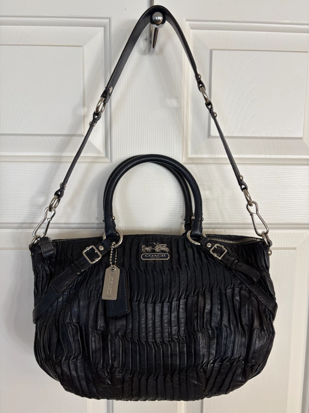 Coach Madison Sophia Gathered Leather Satchel Bag