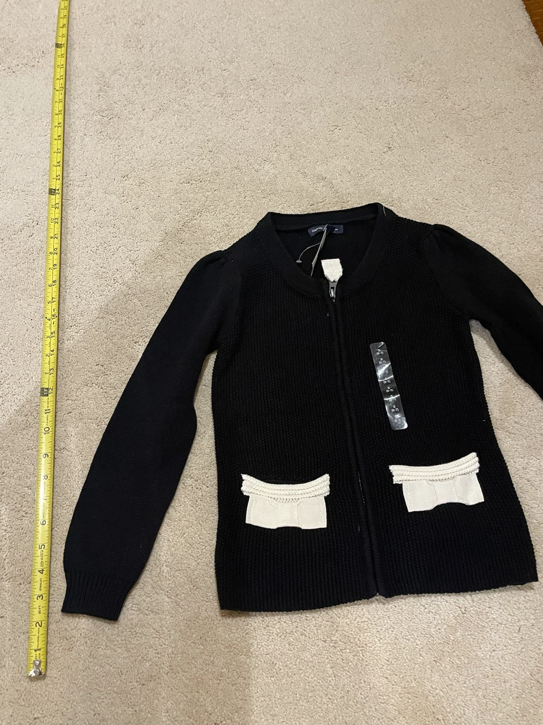 Gap Black Zip-Up Cardigan Sweater