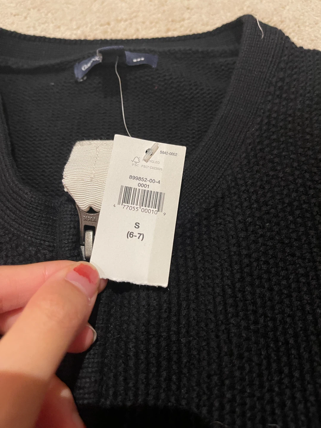 Gap Black Zip-Up Cardigan Sweater - photo 2