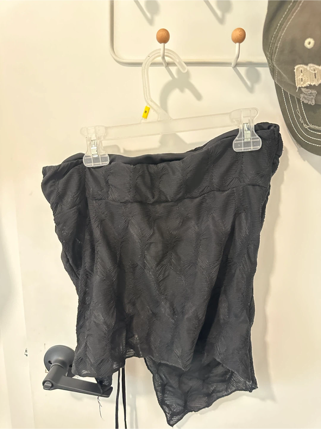 Silence + Noise Black Textured Ruched Top - photo 2