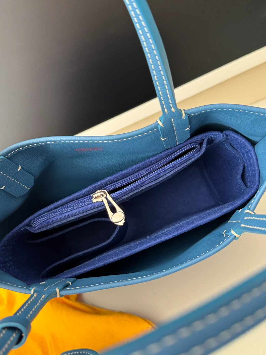 Goyard Mini Anjou Blue Tote Bag with Coin Purse - photo 4