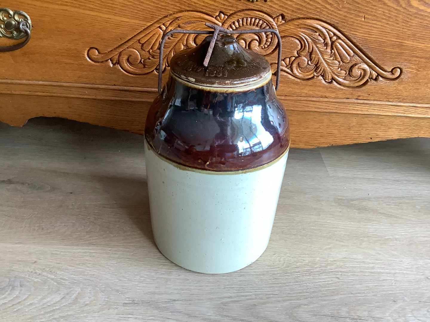 Antique 1881 Stoneware Canning Jar 🐞