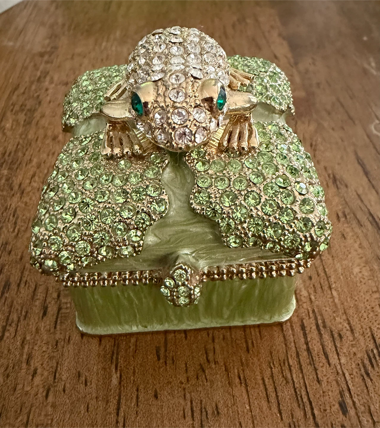 Jeweled Frog Trinket Box