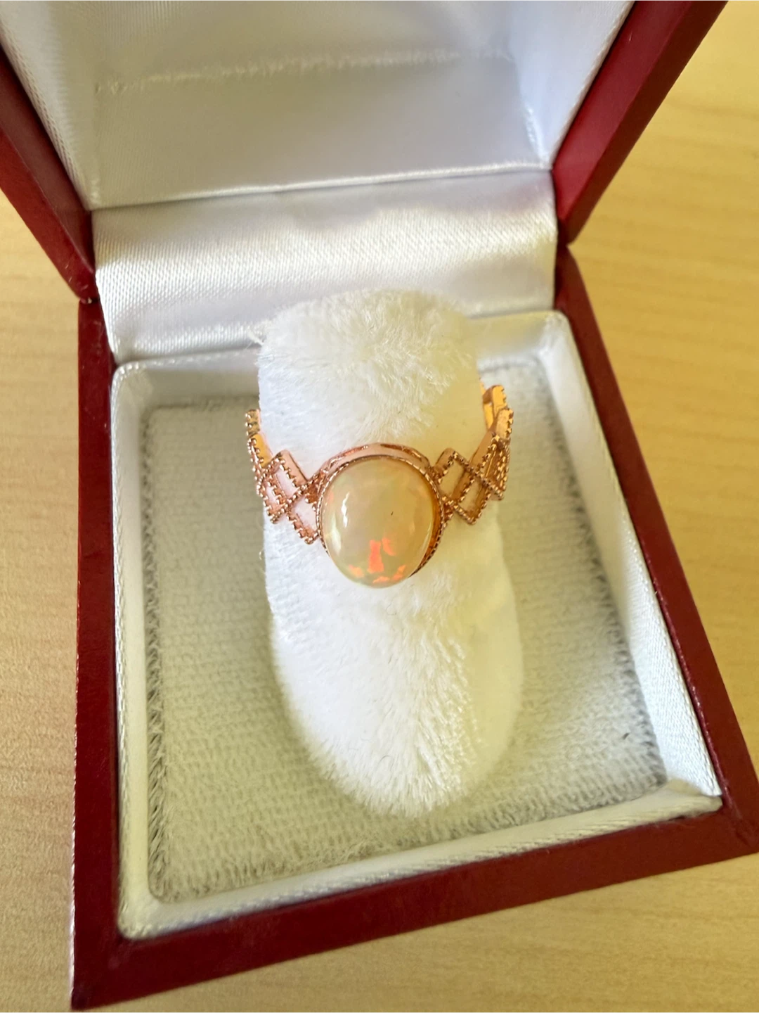 Natural Opal S925 Silver Ring