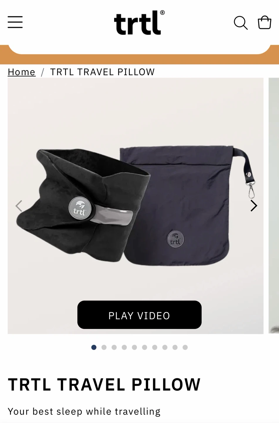 TRTL Travel Pillow - Black - photo 2