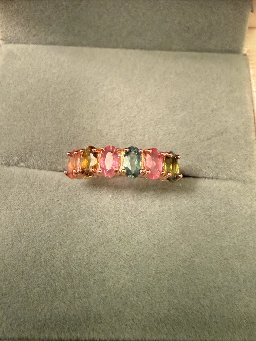 Colourful Tourmaline S925 Silver Ring