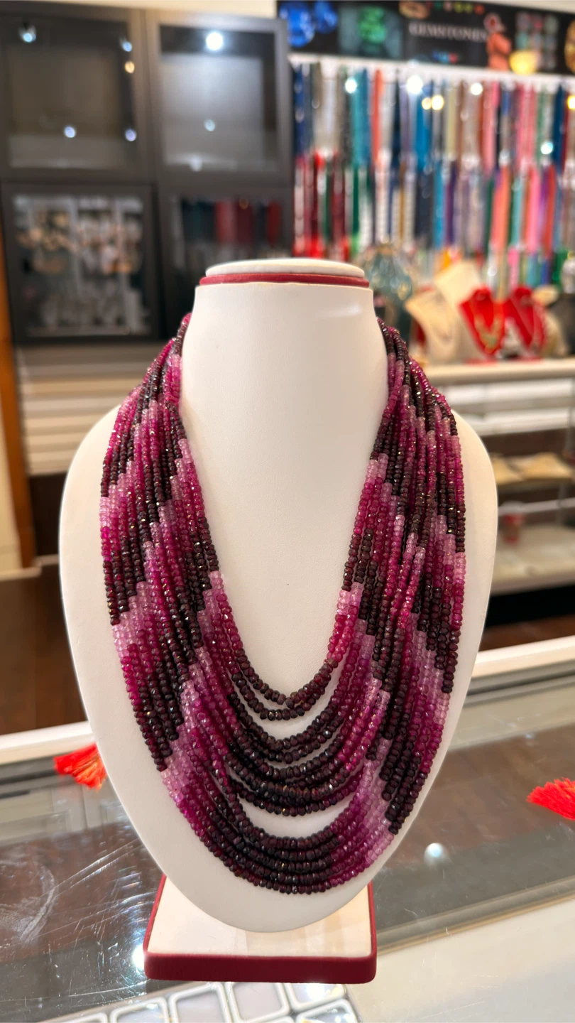 Multi-Strand Ruby Bead Necklace - photo 2