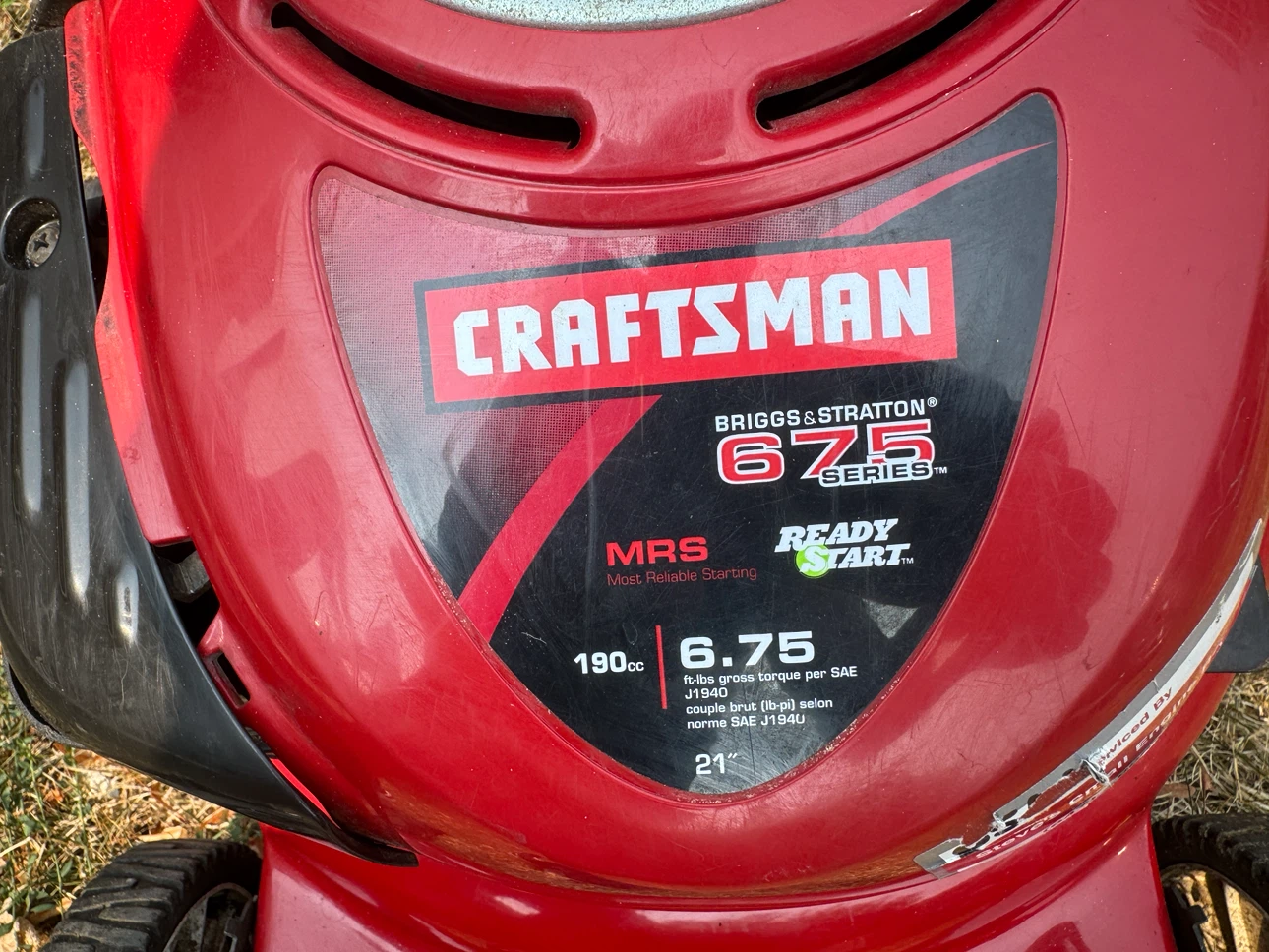 Craftsman Lawnmower with Briggs & Stratton 6.75 HP Engine - photo 2