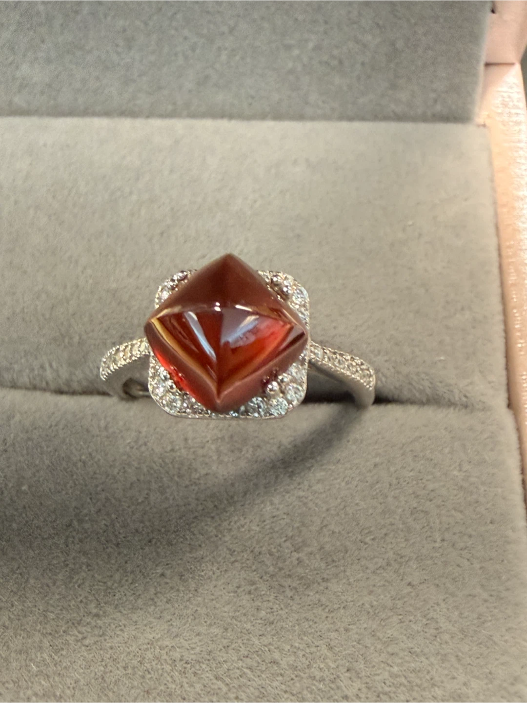 Red Garnet S925 Silver Ring