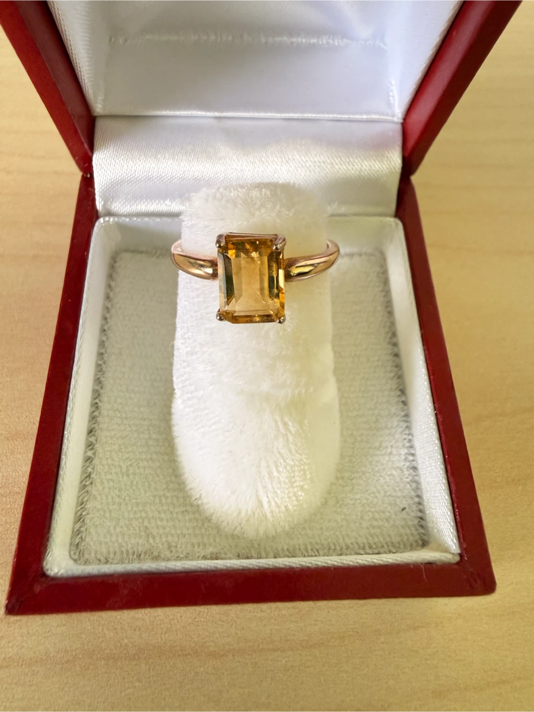Citrine Crystal S925 Yellow Gold Ring