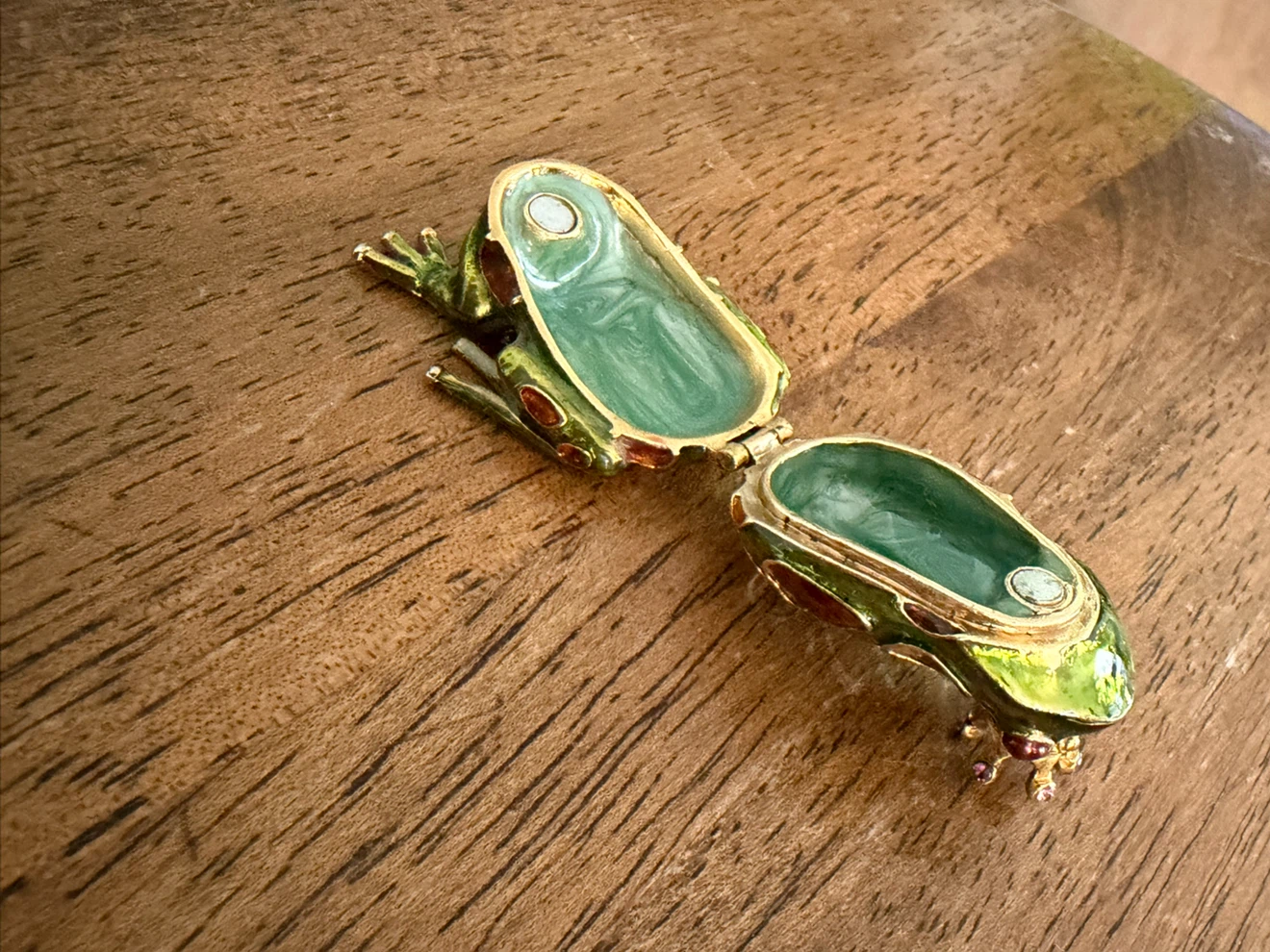 Monet Frog Hinged Trinket Box - photo 3