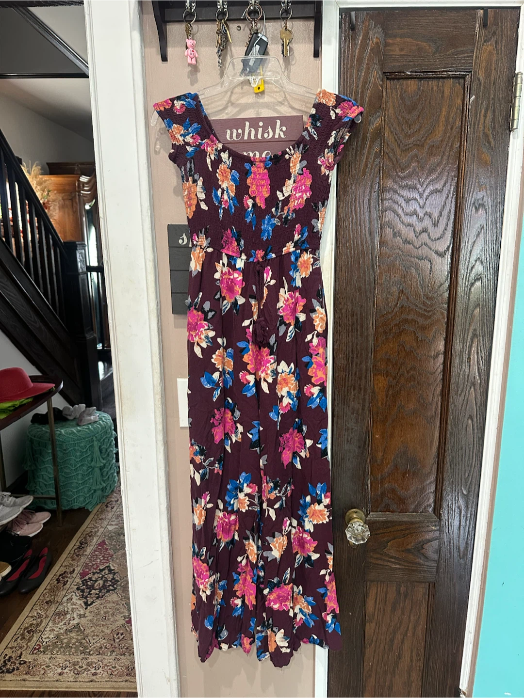 Band of Gypsies Floral Smocked Jumpsuit Size S