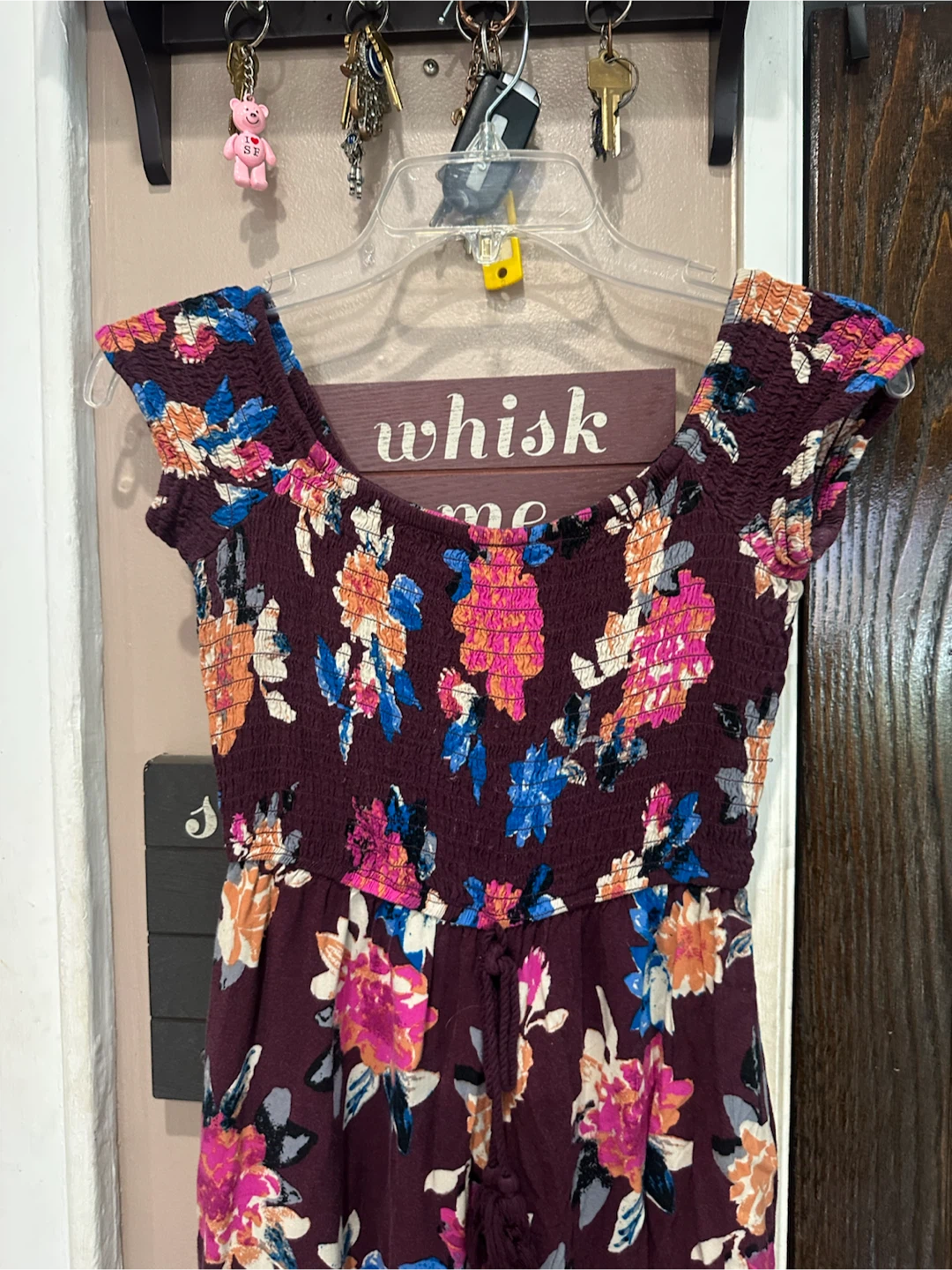 Band of Gypsies Floral Smocked Jumpsuit Size S - photo 2