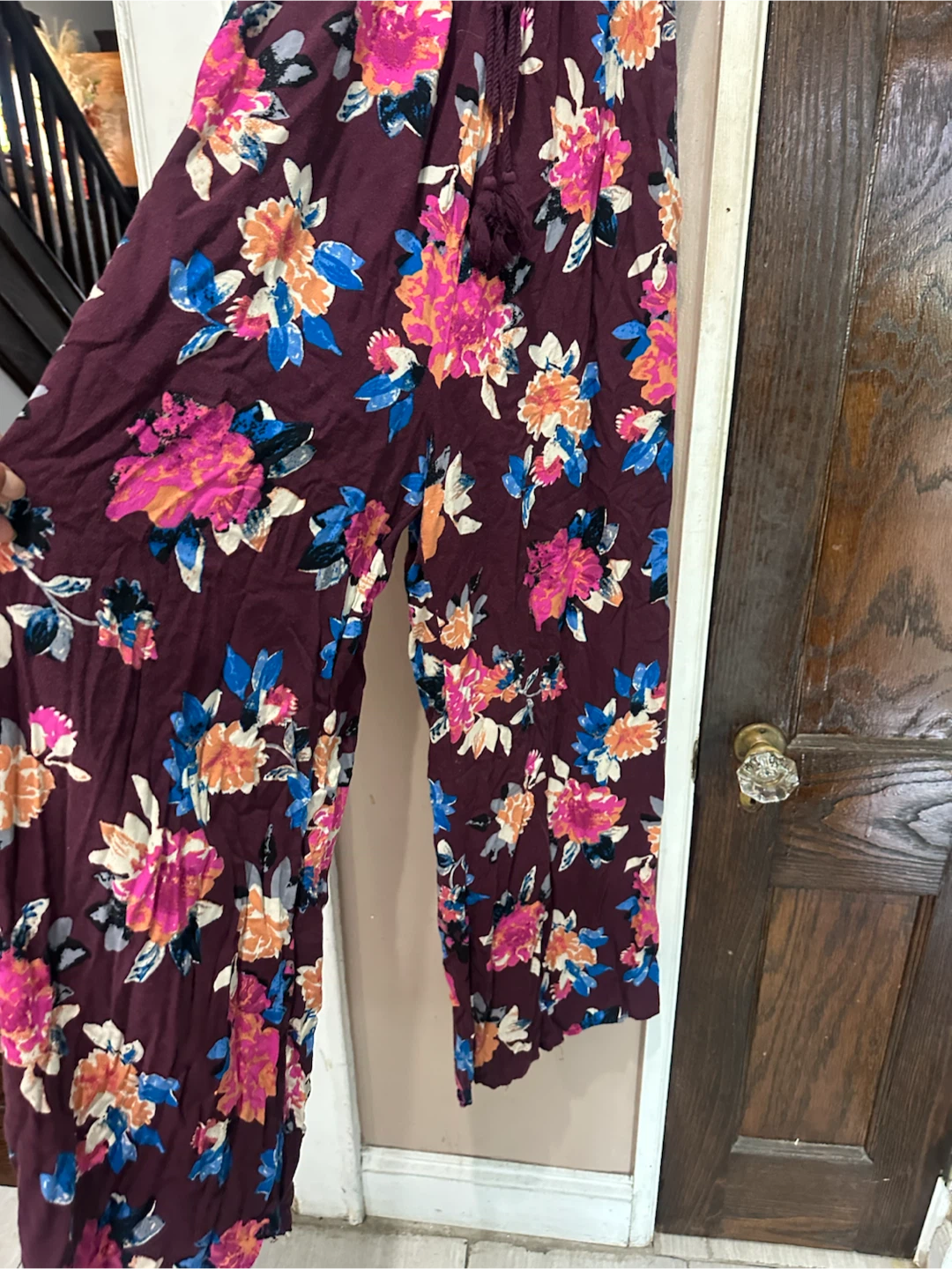 Band of Gypsies Floral Smocked Jumpsuit Size S - photo 3