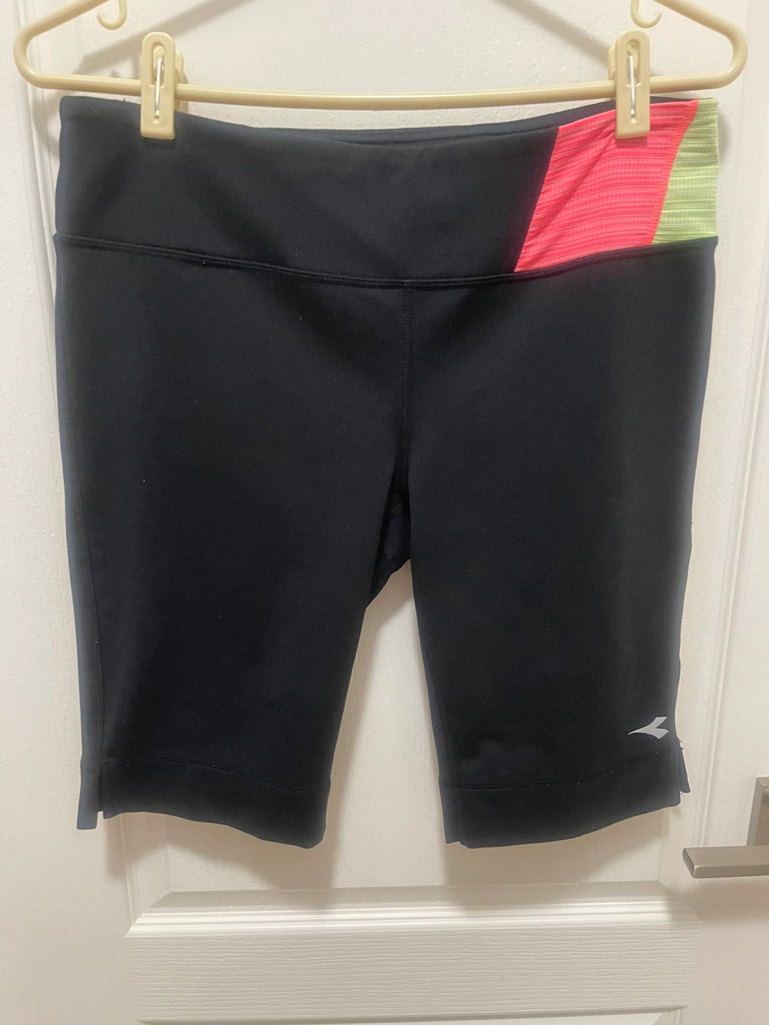 DIADORA Women's Black Running Shorts with Zipper Pocket