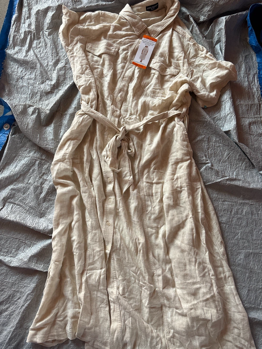 Simon Chang Belted Midi Dress - XXL/TTG