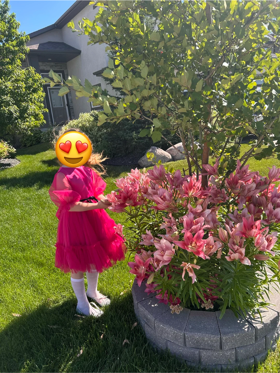 Girls Hot Pink Tulle Dress with Bow - photo 4