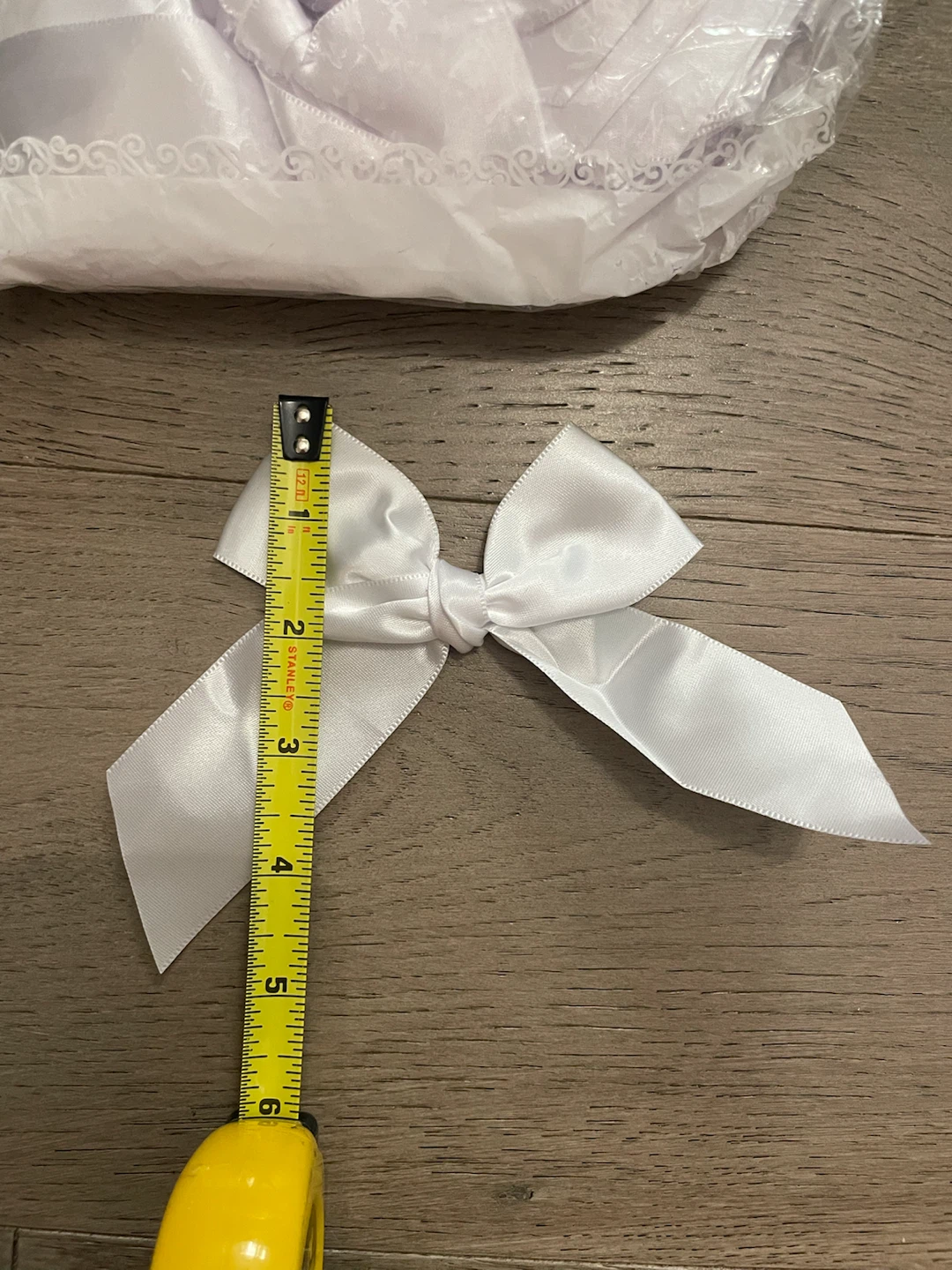 NEW! White Mini Ribbon Bows - 50 Pcs - photo 2