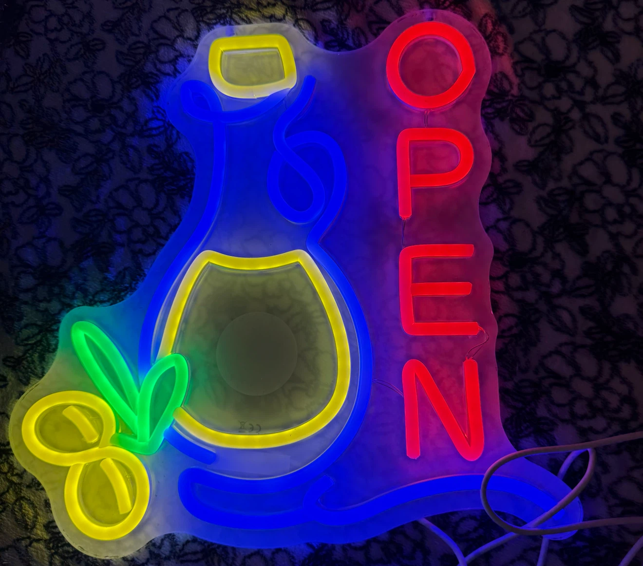 Olive Oil Neon Open Sign