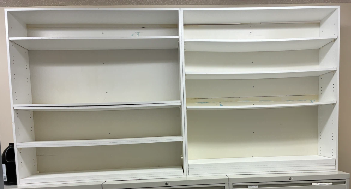 White Bookcase Shelving Unit