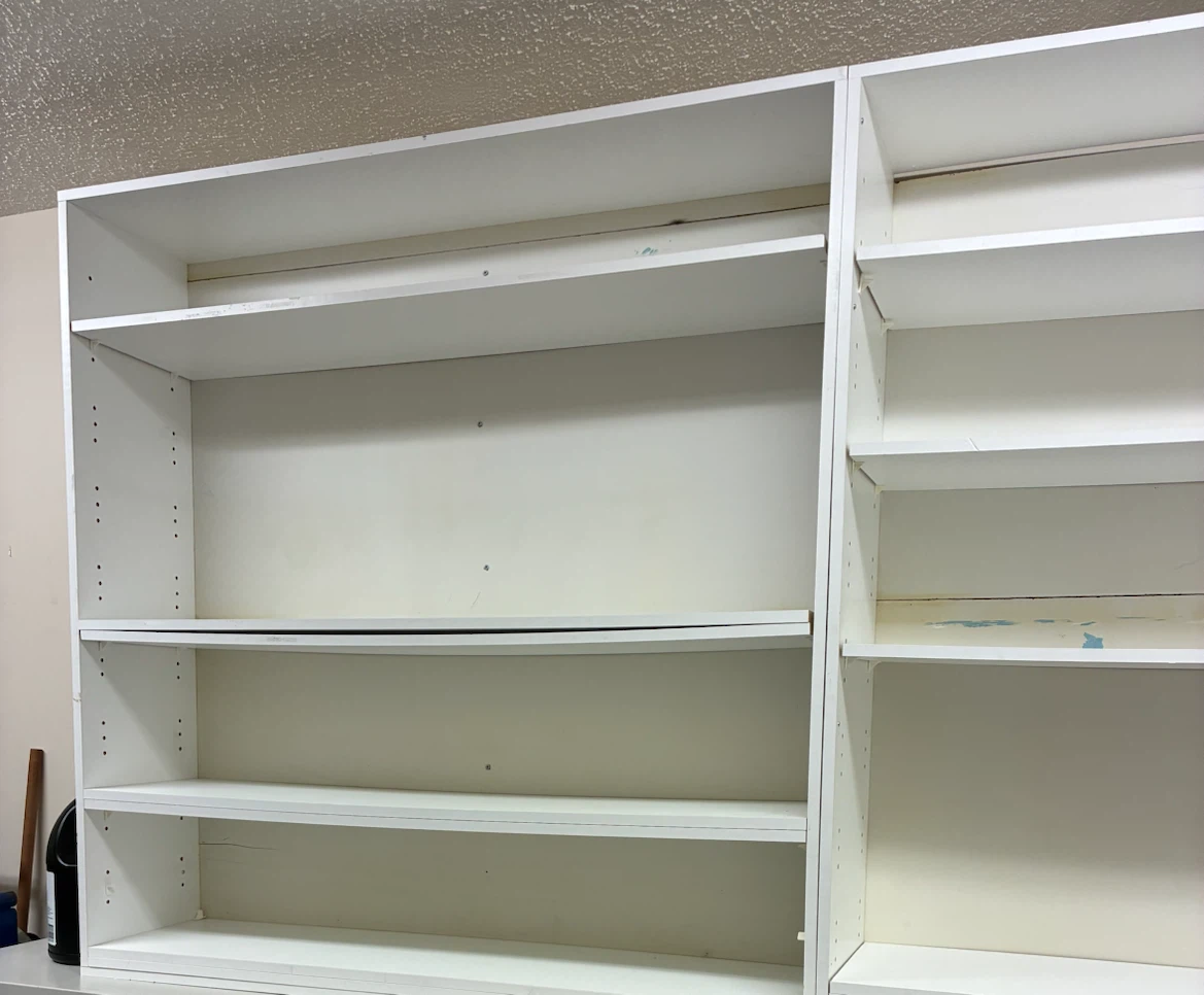 White Bookcase Shelving Unit - photo 3