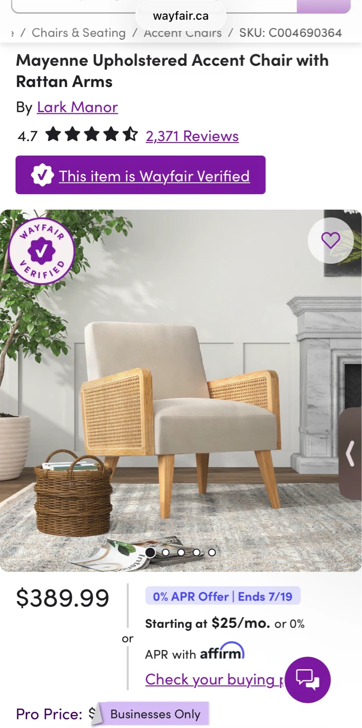 Lark Manor Mayenne Accent Chair