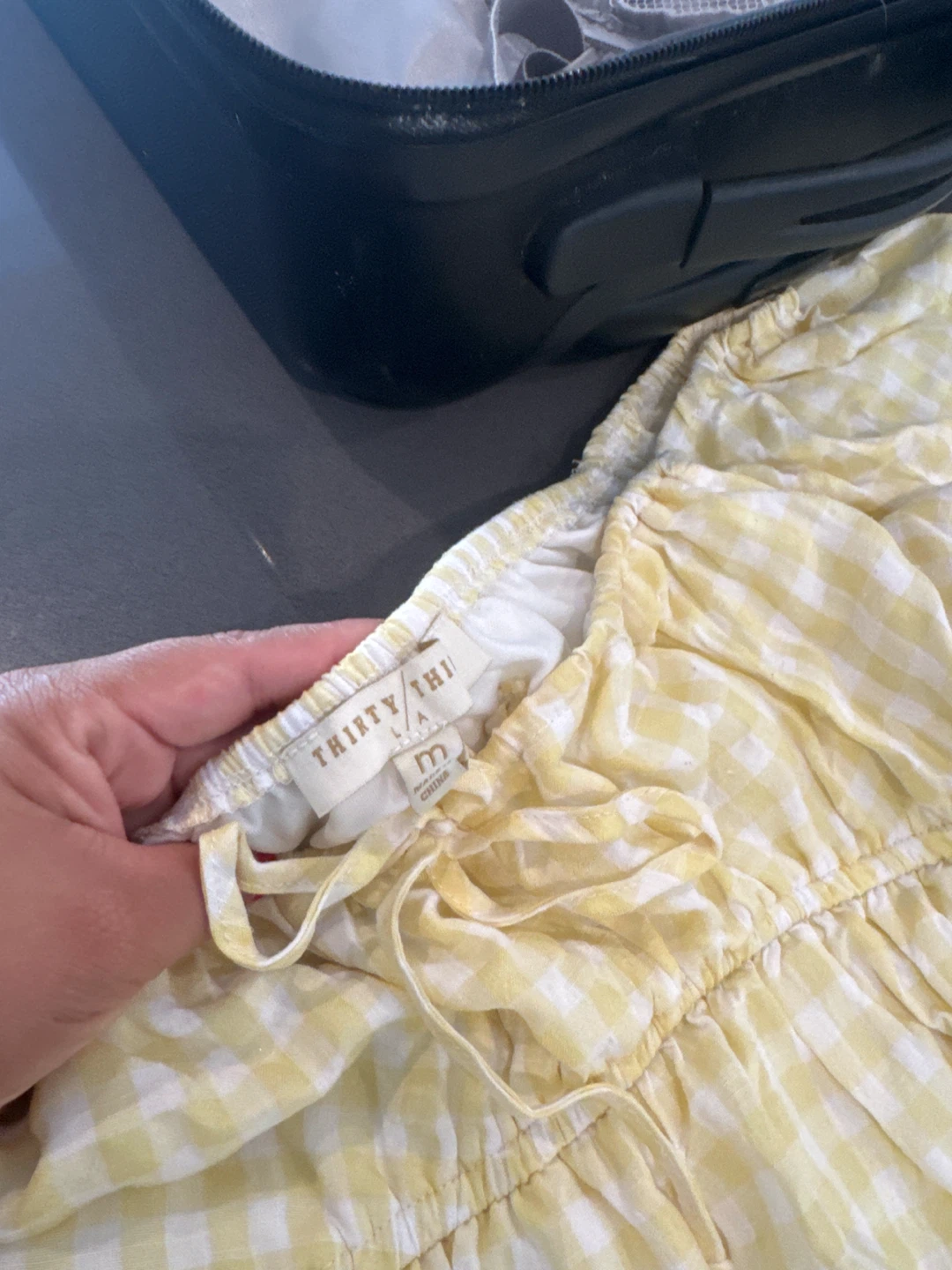 Yellow Gingham Puff Sleeve Top - photo 2